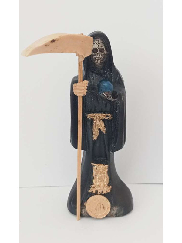 Imagen Resina Santa Muerte Negra 15x7
