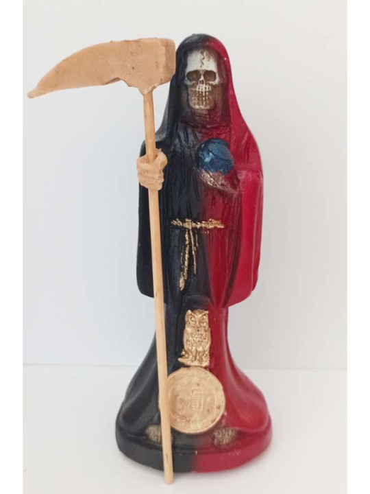 Imagen Resina Santa Muerte Roja/Negra 15x7