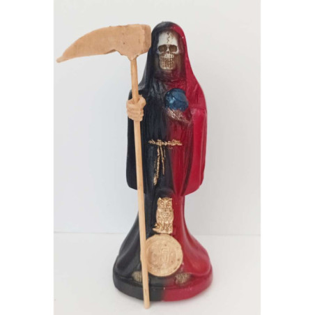 Imagen Resina Santa Muerte Roja/Negra 15x7