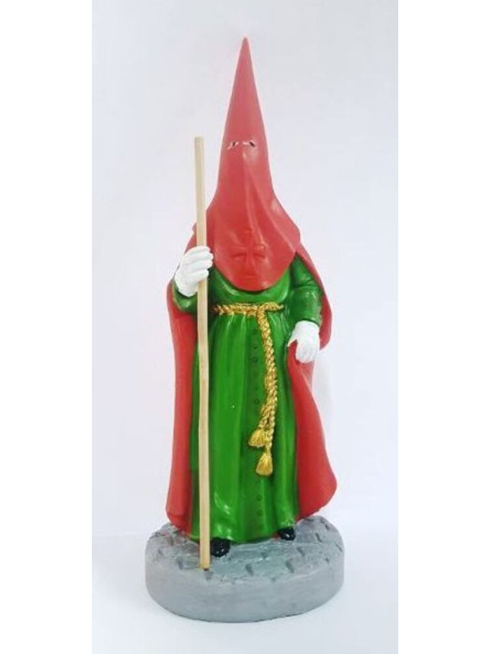 Imagen Artesana en Resina Nazareno Verde y Rojo de 20cm