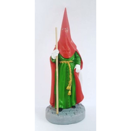 Imagen Artesana en Resina Nazareno Verde y Rojo de 20cm