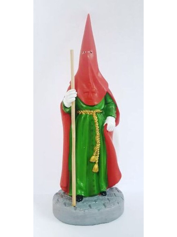 Imagen Artesana en Resina Nazareno Verde y Rojo de 20cm