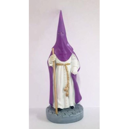 Imagen Artesana en Resina Nazareno Lila y Blanco de 20cm