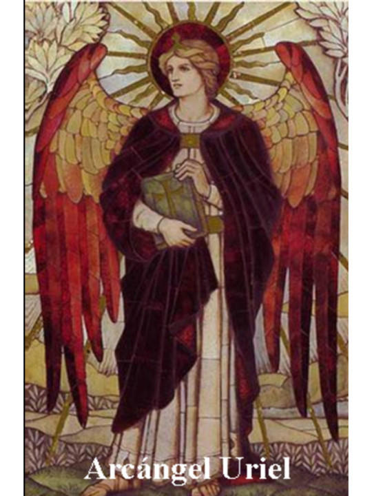 Estampa Plastificada Arcángel Uriel 5x7,5cm