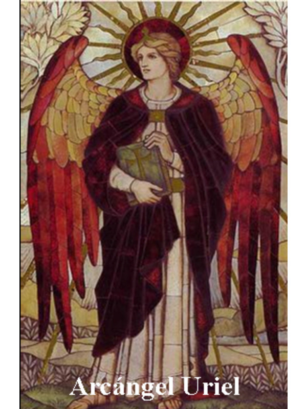 Estampa Plastificada Arcángel Uriel 5x7,5cm