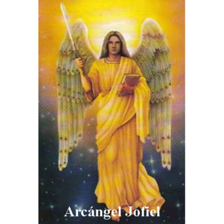 Estampa Plastificada Arcángel Jofiel 5x7,5cm