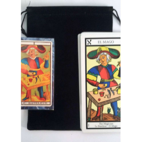 Bolsa Guarda Tarot Grande Negra. 22cm x 15cm