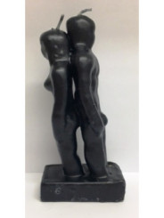 Vela Pareja de Separación Hombre-Mujer Negra.