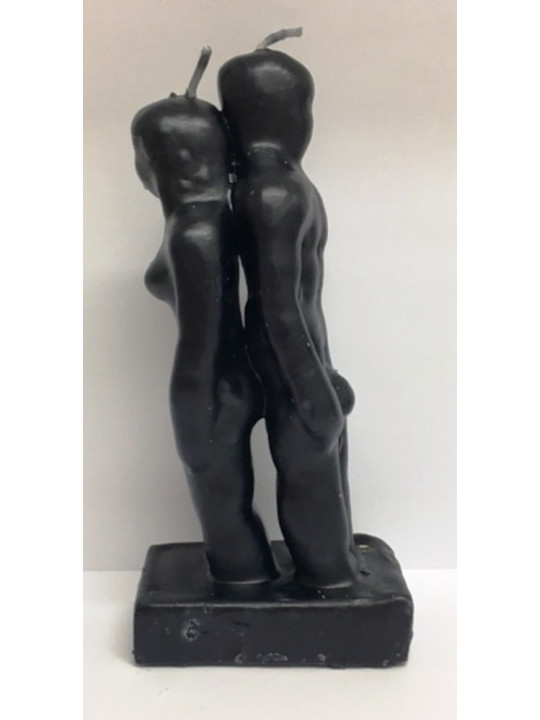 Vela Pareja de Separación Hombre-Mujer Negra.