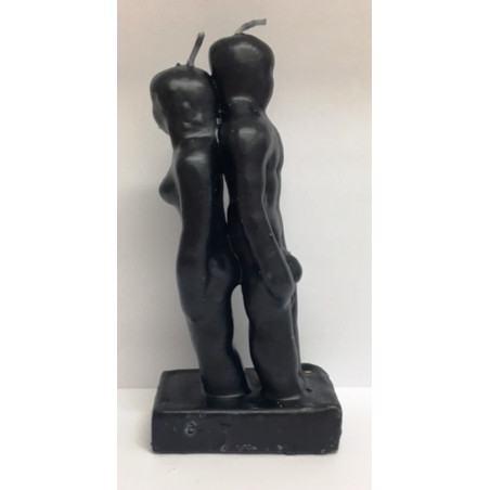 Vela Pareja de Separación Hombre-Mujer Negra.