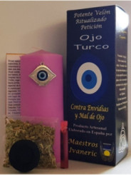 Velón Especial Potenciado Ojo Turco, Contra Envidias y Mal de Ojo