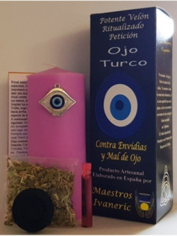 Velón Especial Potenciado Ojo Turco, Contra Envidias y Mal de Ojo