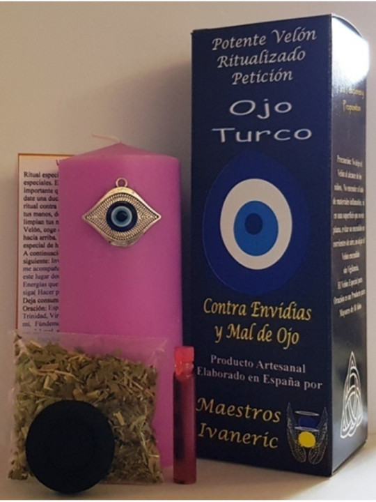 Velón Especial Potenciado Ojo Turco, Contra Envidias y Mal de Ojo