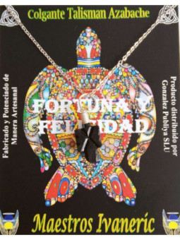 Colgante Mineral Azabache Tortuga, 2.5 cm Aprox.