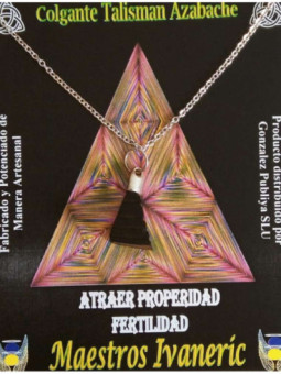 Colgante Mineral Azabache Pirámide, 2.5 cm Aprox.