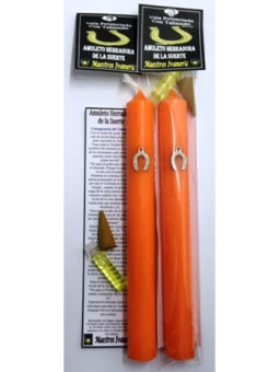 Vela Potenciada con Amuleto Herradura de la Suerte