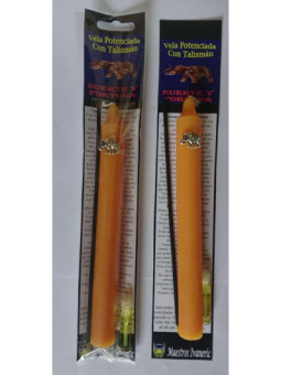 Vela Potenciada con Amuleto Elefante, Suerte y Fortuna