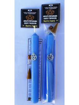 Vela Potenciada con Amuleto Pentagrama