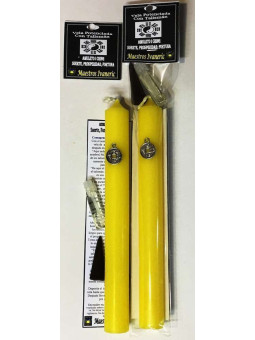 Vela Potenciada con Amuleto I Ching, Riqueza, Suerte y Prosperidad