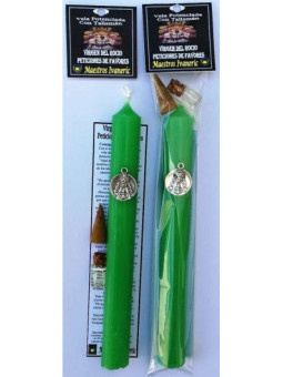 Vela Potenciada con Amuleto Peticiones de Favores, Virgen del Rocio