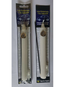 Vela Potenciada con Amuleto Protección Conductor