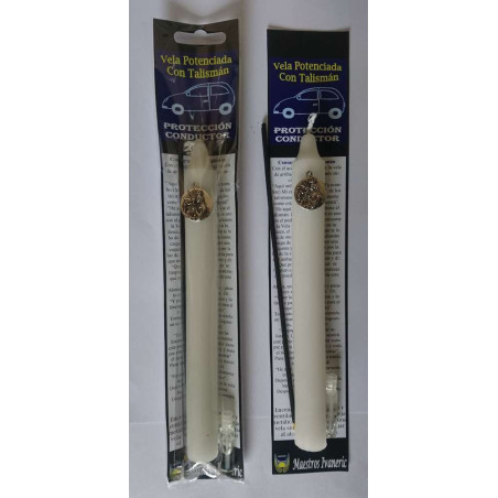 Vela Potenciada con Amuleto Protección Conductor
