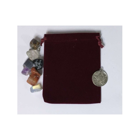 Bolsa Guarda Amuletos, Talismanes Roja 10cm x 7cm