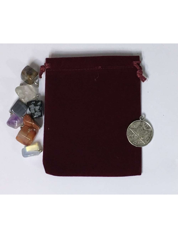 Bolsa Guarda Amuletos, Talismanes Roja 10cm x 7cm