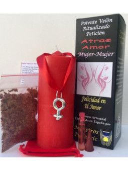 Velón Especial Potenciado de Petición Atrae Amor, Mujer-Mujer