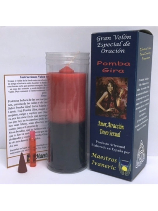 Velón Especial Potenciado Con Oración Pomba Gira. Amor