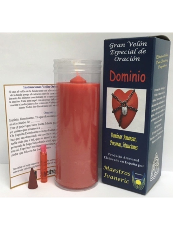 Velón Especial Potenciado Con Oración Dominio