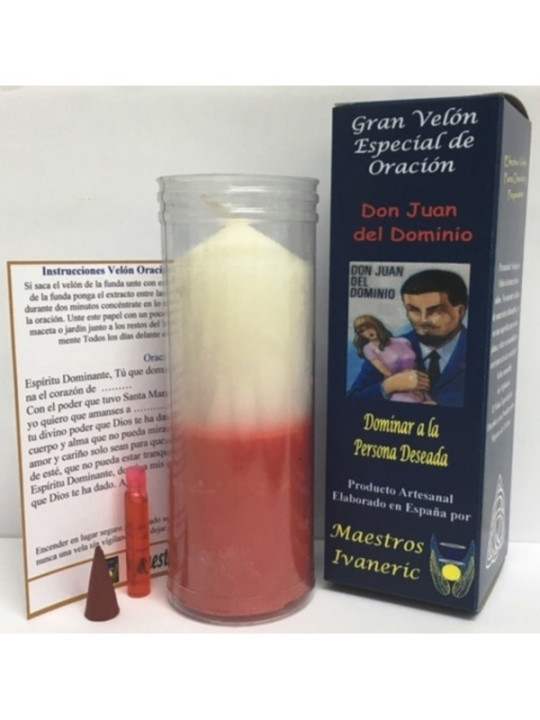 Velón Especial Potenciado Con Oración Juan del Dominio