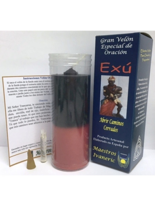 Velón Especial Potenciado Con Oración Exú.