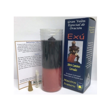Velón Especial Potenciado Con Oración Exú.