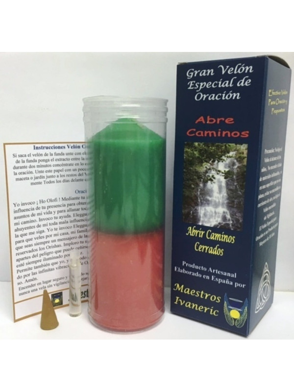 Velón Especial Potenciado Con Oración Abrecaminos