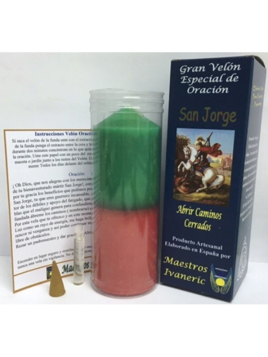 Velón Especial Potenciado Con Oración San Jorge
