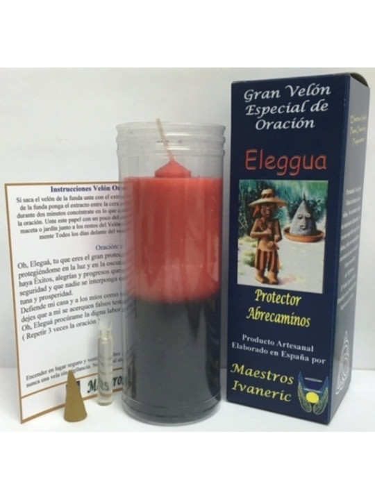 Velón Especial Potenciado Con Oración Eleggua
