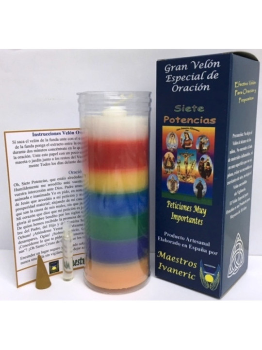 Velón Especial Potenciado Con Oración 7 potencias