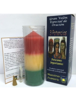 Velón Especial Potenciado Con Oración 3 Potencias