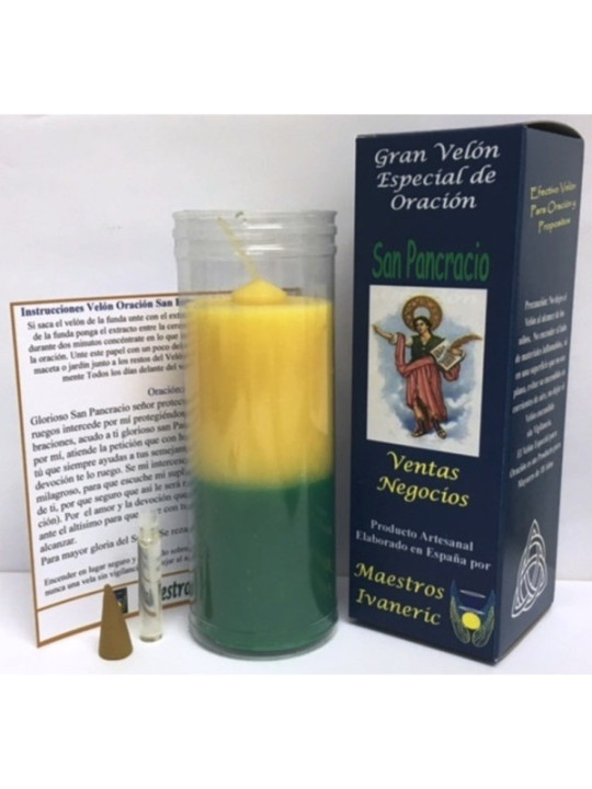 Velón Especial Potenciado Con Oración San Pancracio, Venta Negocios