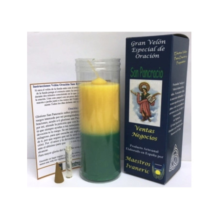 Velón Especial Potenciado Con Oración San Pancracio, Venta Negocios