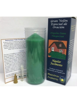 Velón Especial Potenciado Con Oración Alquila Casa-Negocio