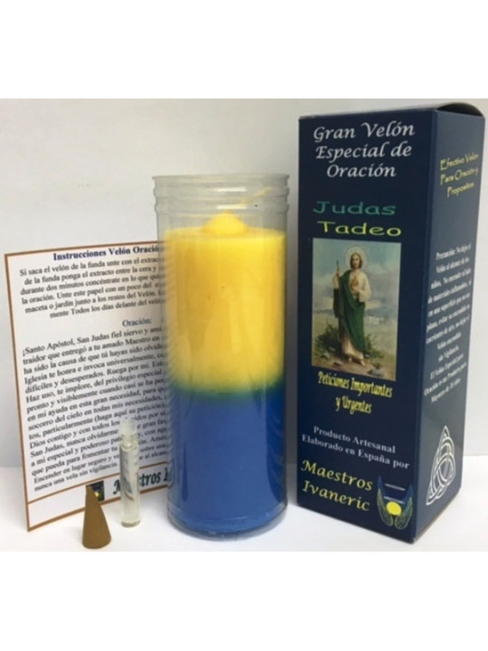 Velón Especial Potenciado Con Oración Judas Tadeo