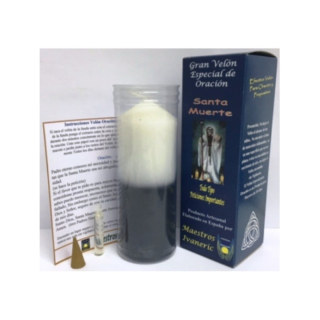 Velón Especial Potenciado Con Oración Santa Muerte