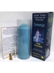 Velón Especial Potenciado Con Oración Yemaya