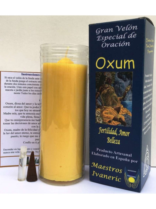 Velón Especial Potenciado Con Oración Oxum