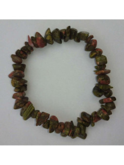 Pulsera Chip Mineral Piedra Oro.