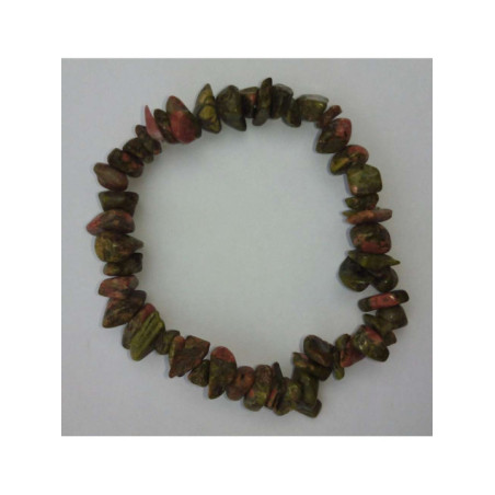 Pulsera Chip Mineral Piedra Oro.