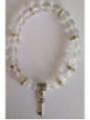 Pulsera Mineral Cuarzo Cristal con Llave Abrecaminos