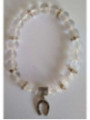 Pulsera Mineral Cuarzo Cristal con Herradura de la Suerte